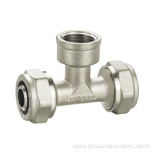 Brass compression Female tee fitting